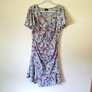 Disney Princess V Neck Knit Dress Gray Pink Extra Large